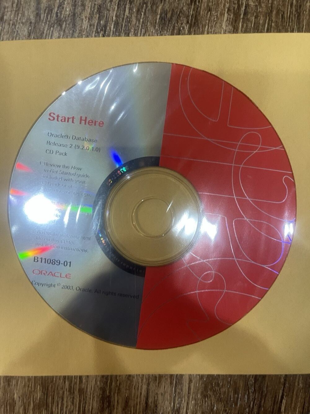 Vintage Oracle9i Database Release 2 CD Pack B11089-01 2003